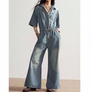 New Denim Jumpsuit Boiler Suit Large 10-12